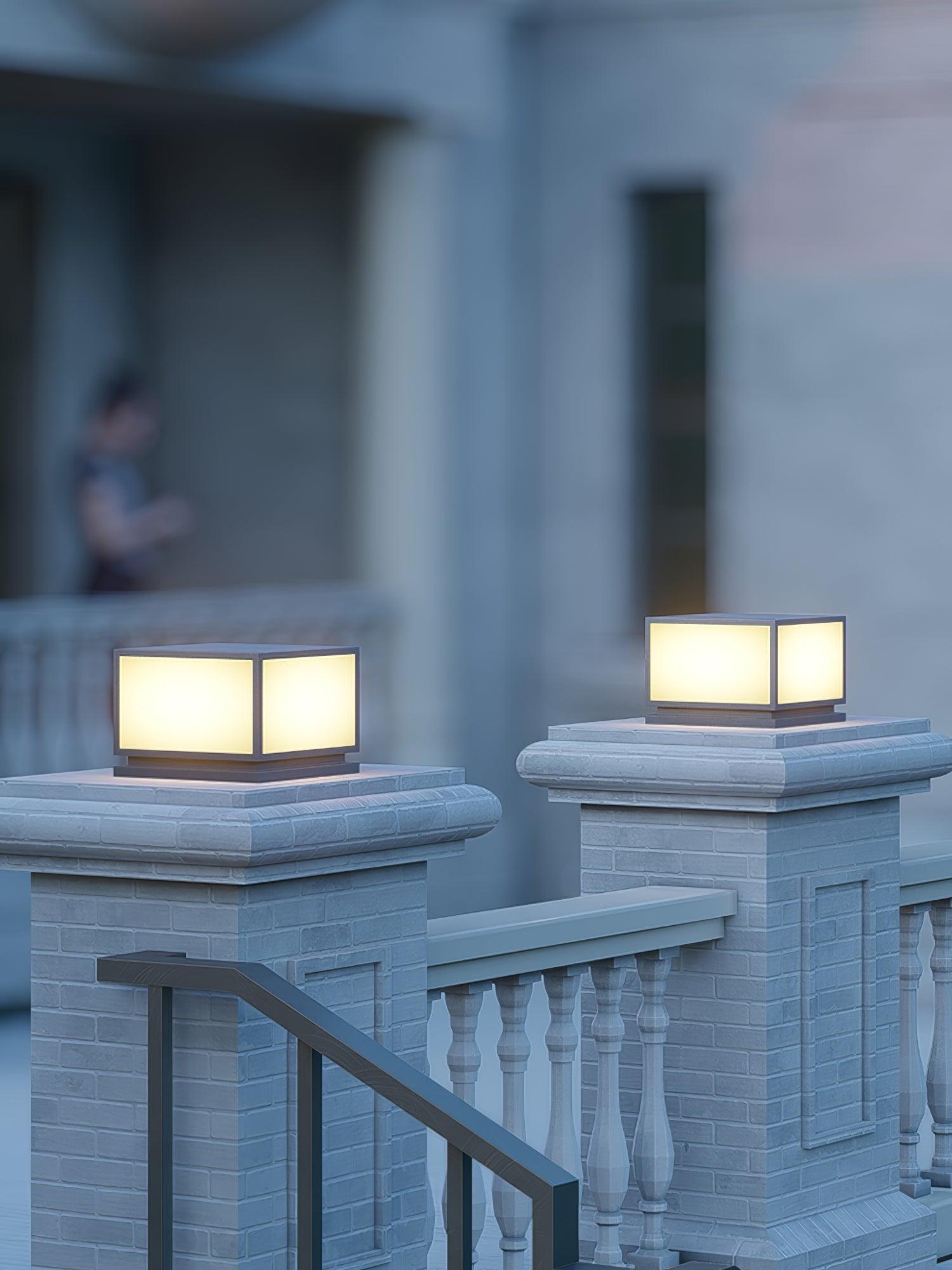 Solar Outdoor Post Light - Stainless Steel Lamp for Garden & Patio