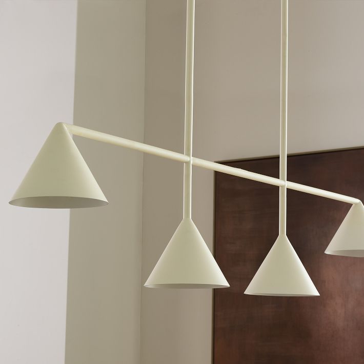 Brivana Modern Metal Chandelier - Black Cone Pendant Lamp for Office