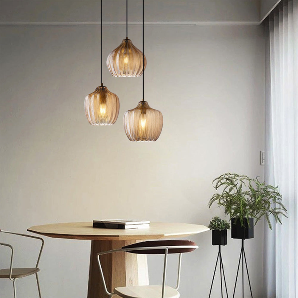 Glass Lampshade Pendant Lamp - Stylish Fixture for Living Room