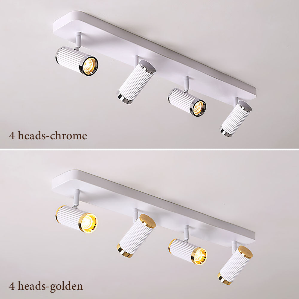 Weiße LED-Schienen-Deckenleuchte – einfache, moderne, verstellbare Metallleuchte