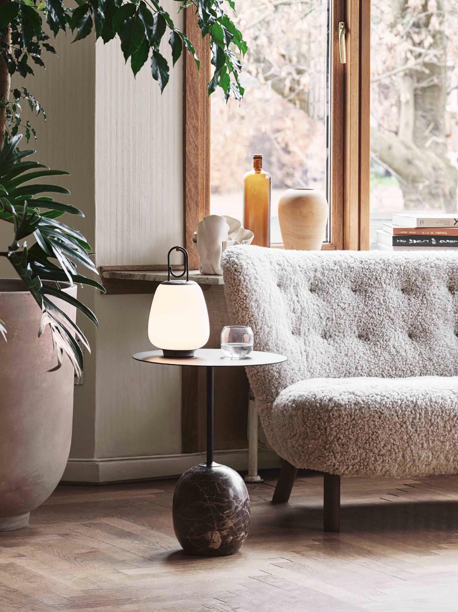 Lantern Table Lamp - USB Rechargeable Nordic Light for Indoor & Patio