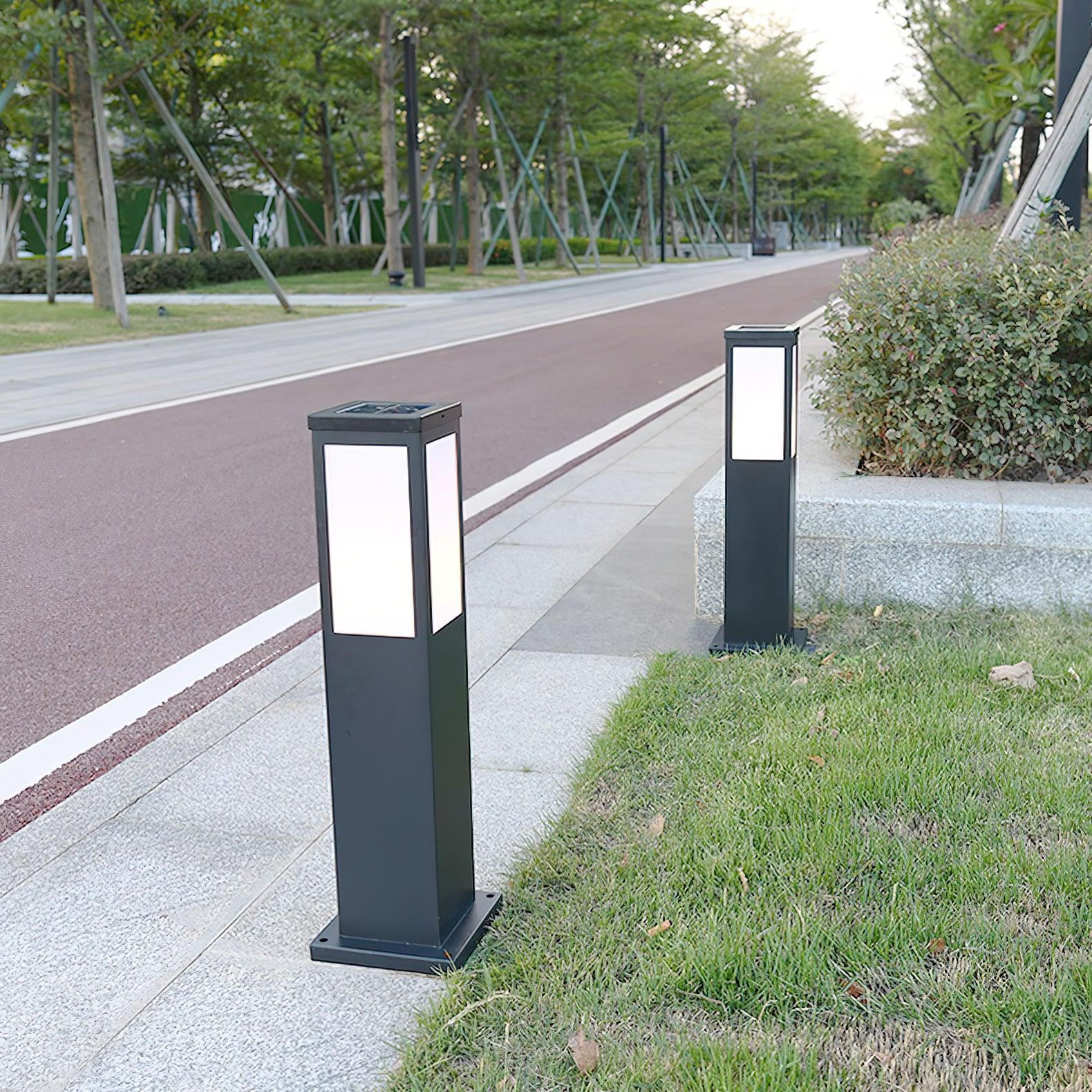 Moderne Pollerleuchte - Solar-Außenlampe aus Aluminiumdruckguss