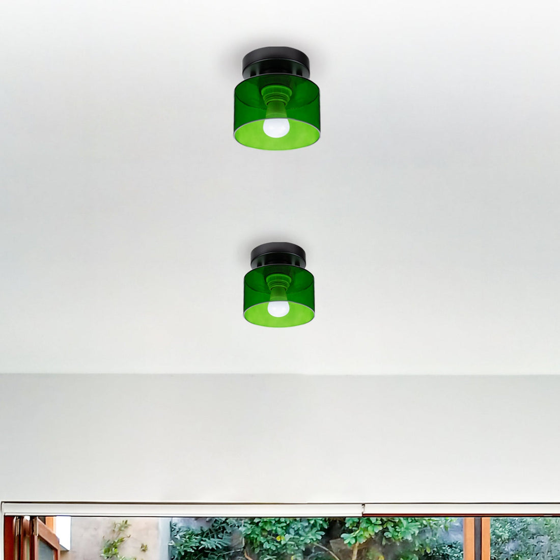 Bauhaus Glass Ceiling Light - Minimalist Mini Design Lamp For Hallway