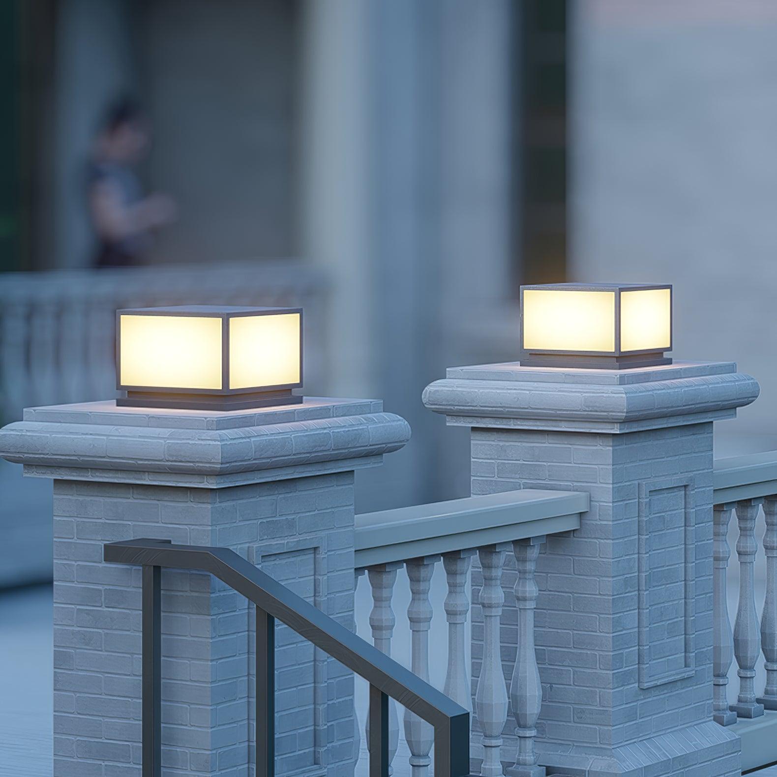 Solar Outdoor Post Light - Stainless Steel Lamp for Garden & Patio