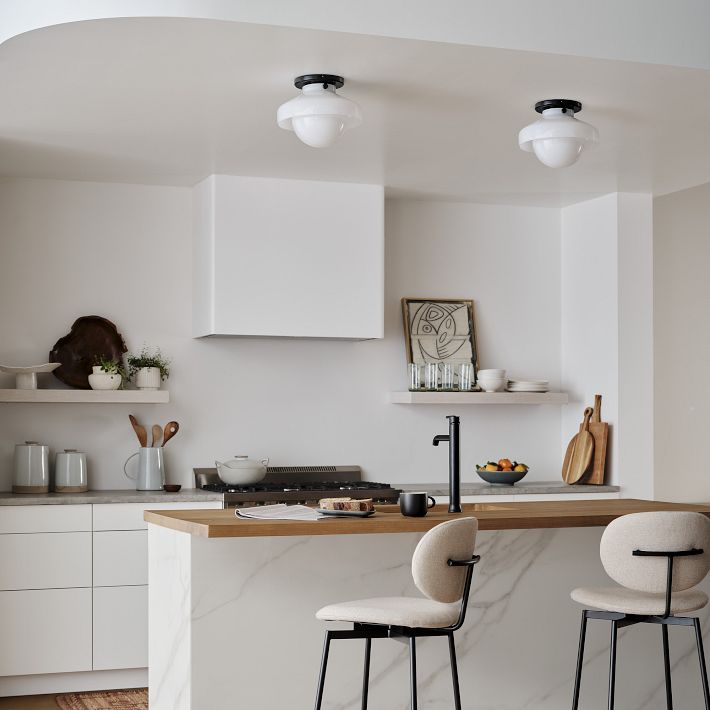 Hanton Metal Flush Mount Light - Modern Ceiling Lamp for Living Room