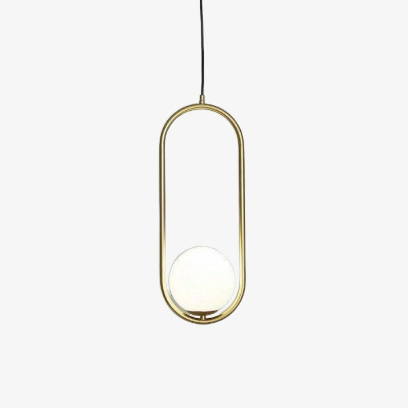 Halozen Modern Pendant Light - Soft Oval Profile Design Decorative Hanging Lamp for Living Room