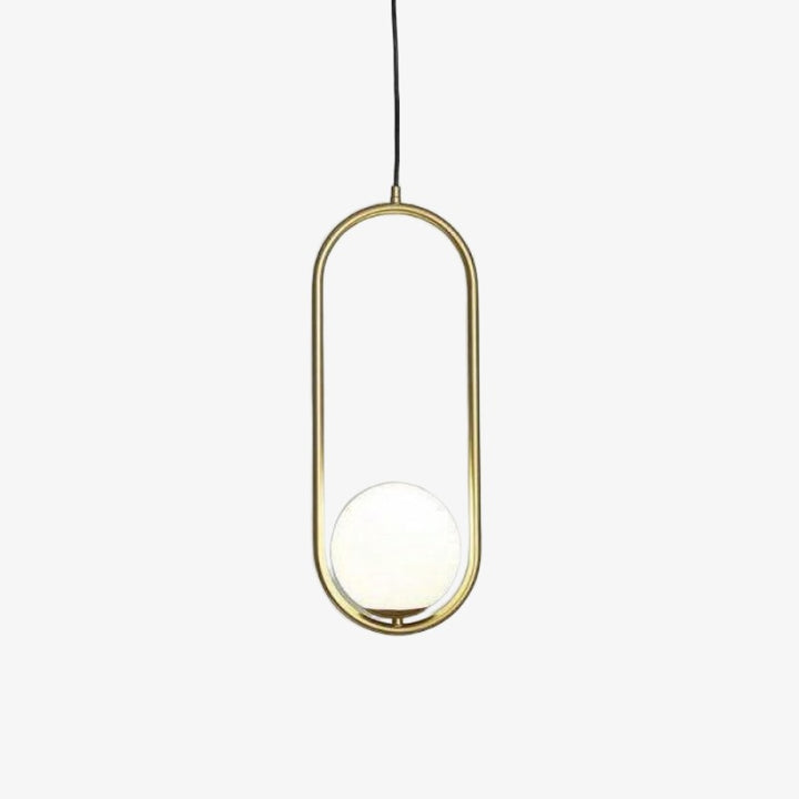 Halozen Modern Pendant Light - Soft Oval Profile Design Decorative Hanging Lamp for Living Room