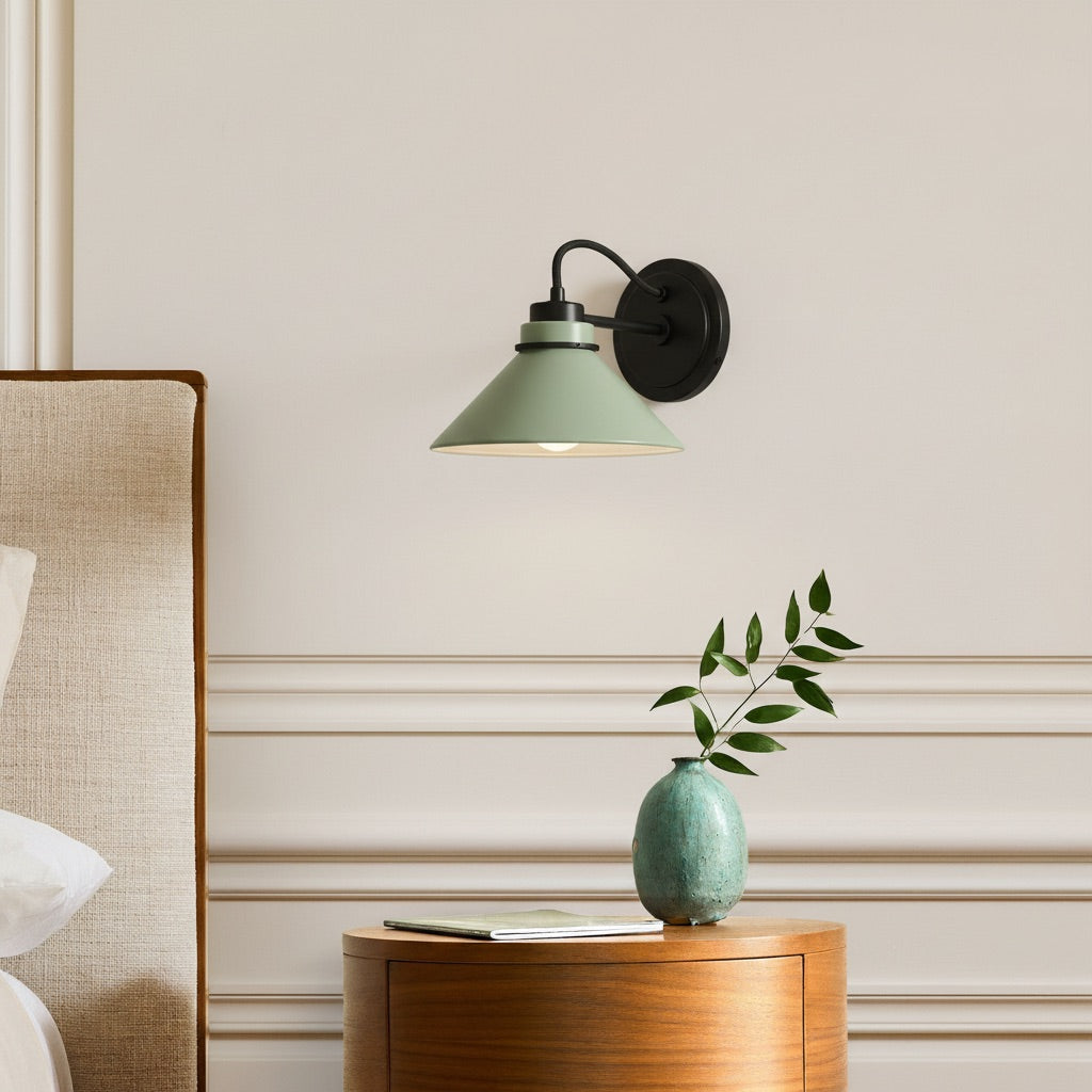 Aurenza Metal Wall Sconce - Farmhouse Tapered Design Wall Light