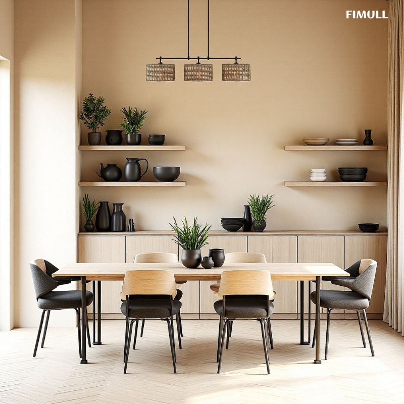 3 Light Handwoven Drum Farmhouse Pendant Light