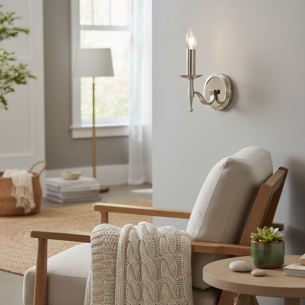 Tela Classic Wall Sconce Metal Wall Light - Elegant Wall Sconce Ideal for Hallway or Living Room