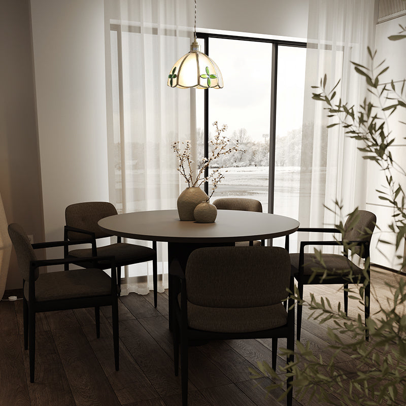 Rustic Creative Brass Glass Pendant Lamp with Exquisite Clovers For Restaurant