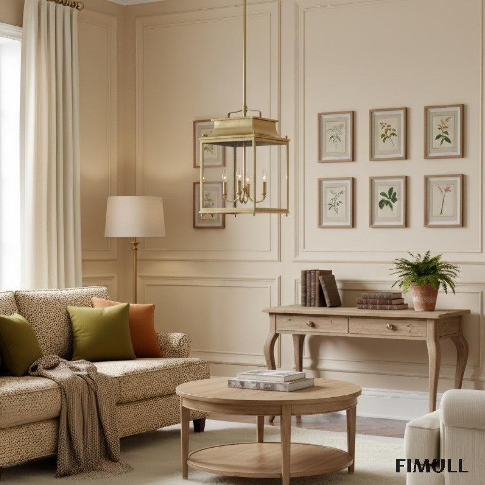 Yolvira Lantern Outdoor Pendant Light - Metal Modern Light for Porch