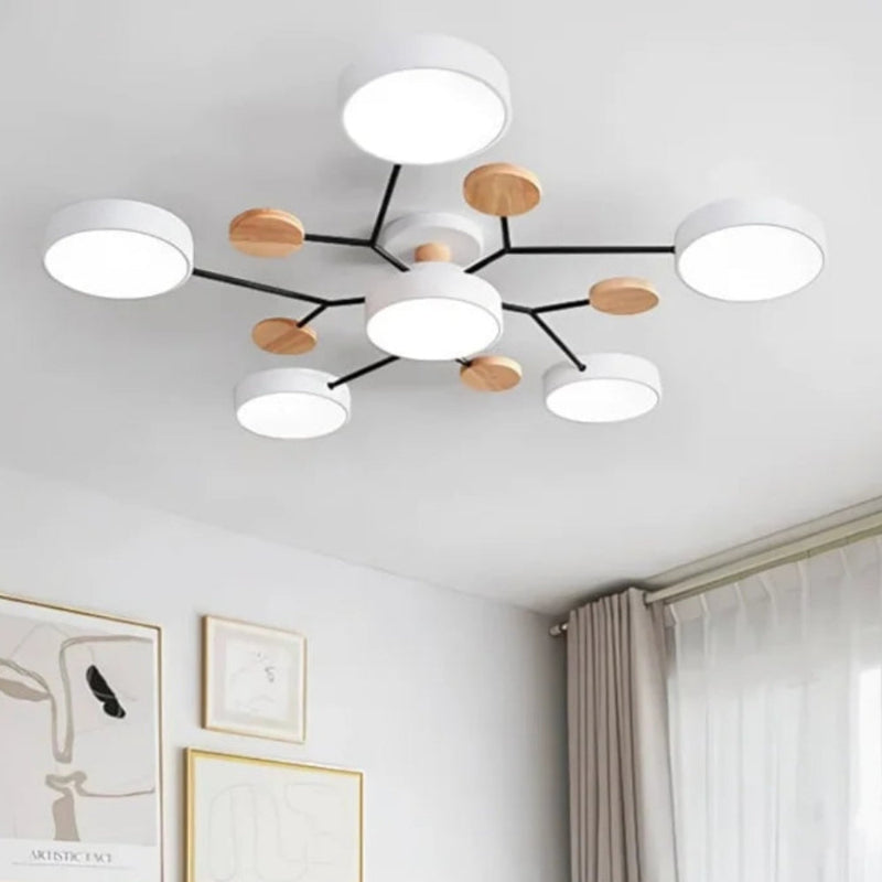 Morandi Disc Branch Multihead Ceiling Light