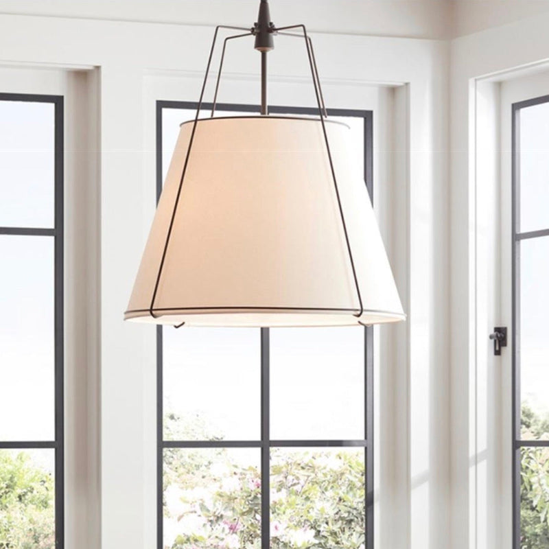 Minimalist Cone Fabric Iron Frame Pendant Lamp