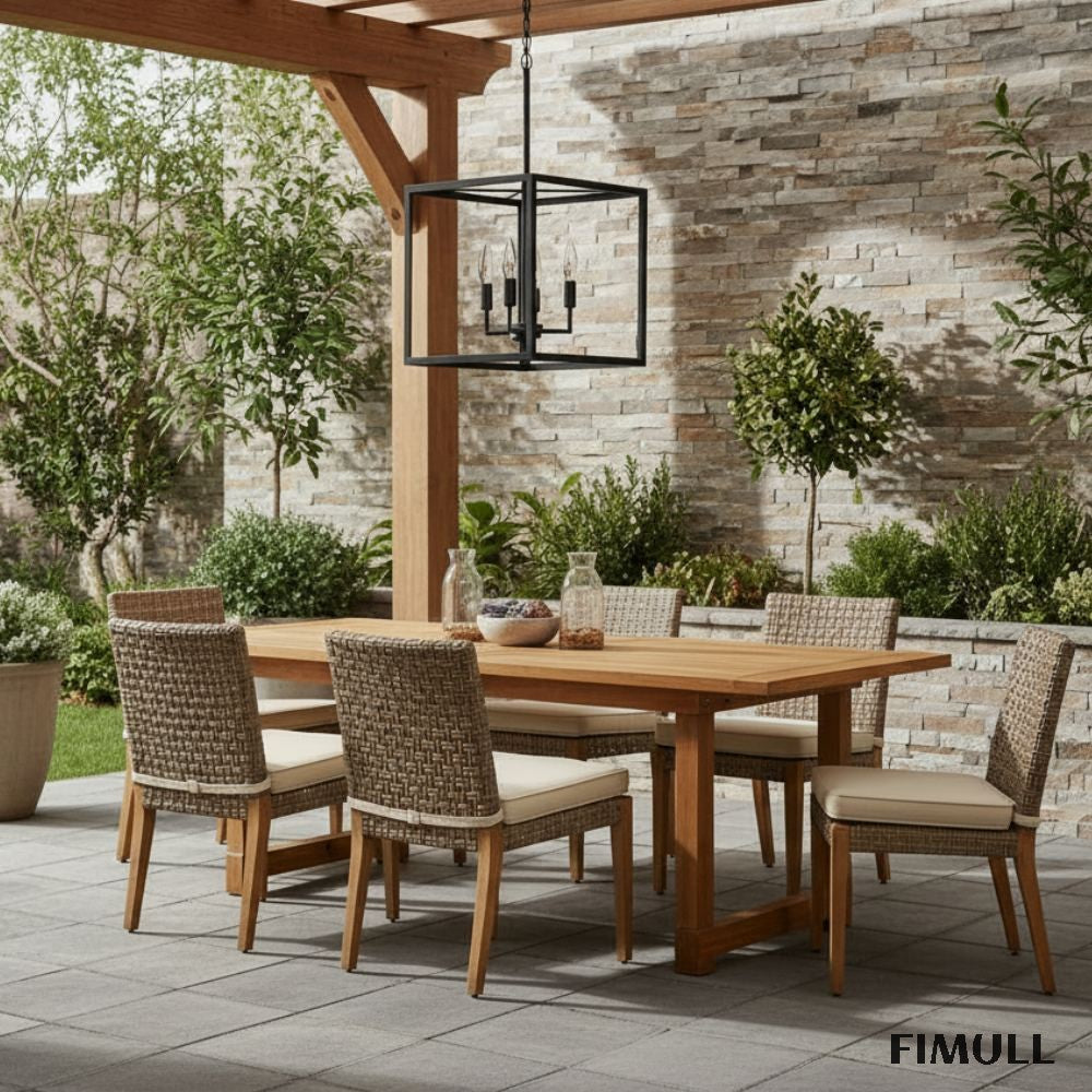 Ferrix Industial Iron Pendant Lamp - Glass Outdoor Lantern Lighting