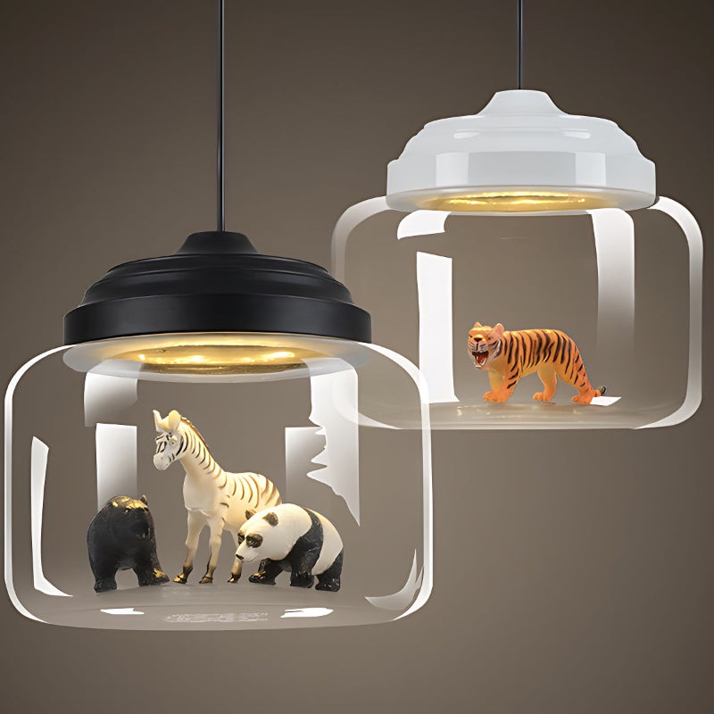 Creative Design Little Zoo Clear Glass Pendant Light