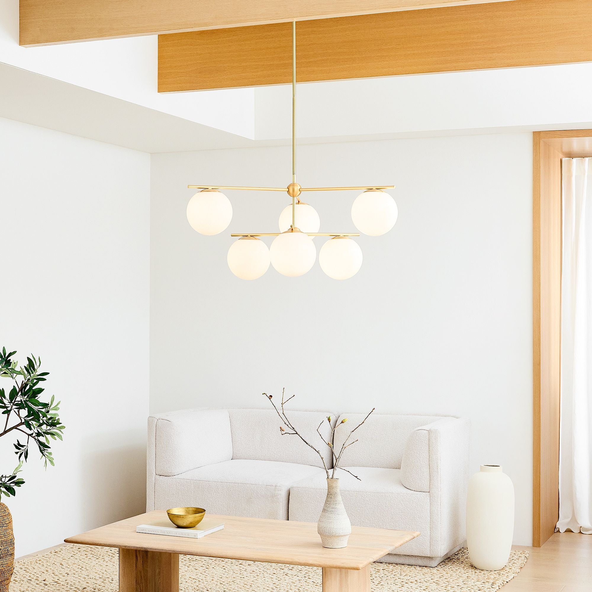 Alessora Brass Milk Glass Chandeliers- Great for Covered Outdoor Areas