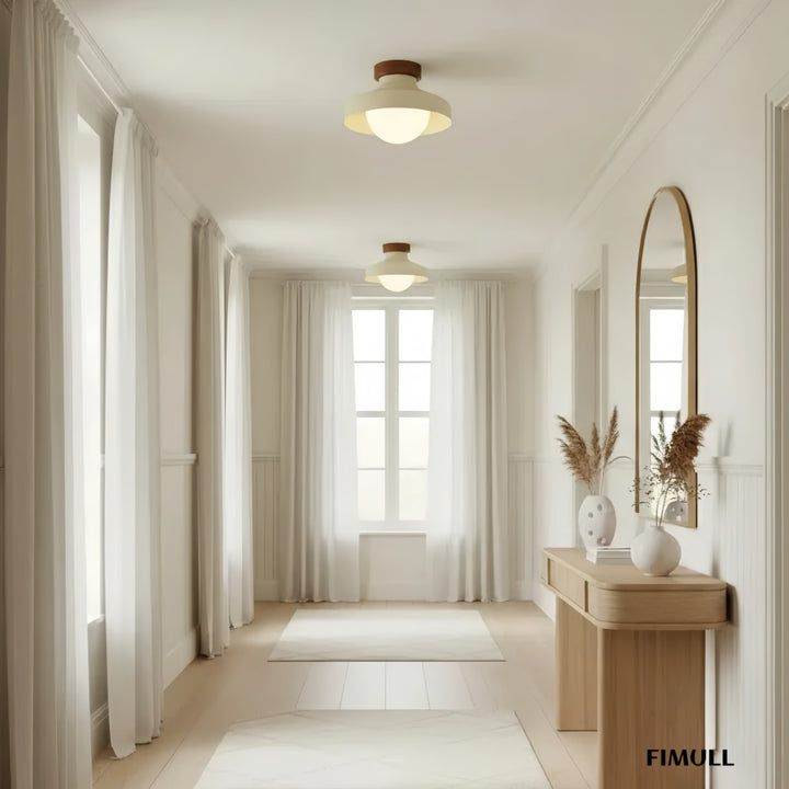 Elystra Sculptural Glass Ceiling Light Minimalist Cone Shape Fixture for the Living Room