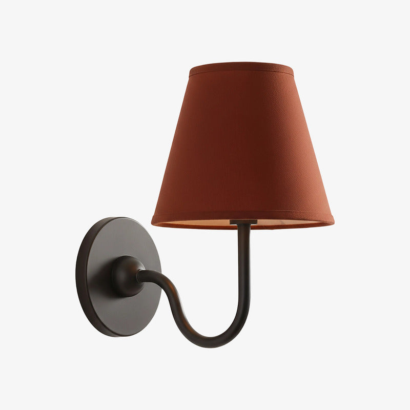 Luvora Pleated Shade Wall Lamp – Modern Brass Linen Lighting