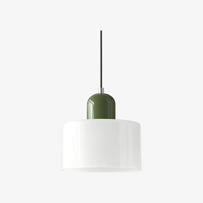 Creative Morandi Cylindrical Glass Pendant – Modern Dining Room