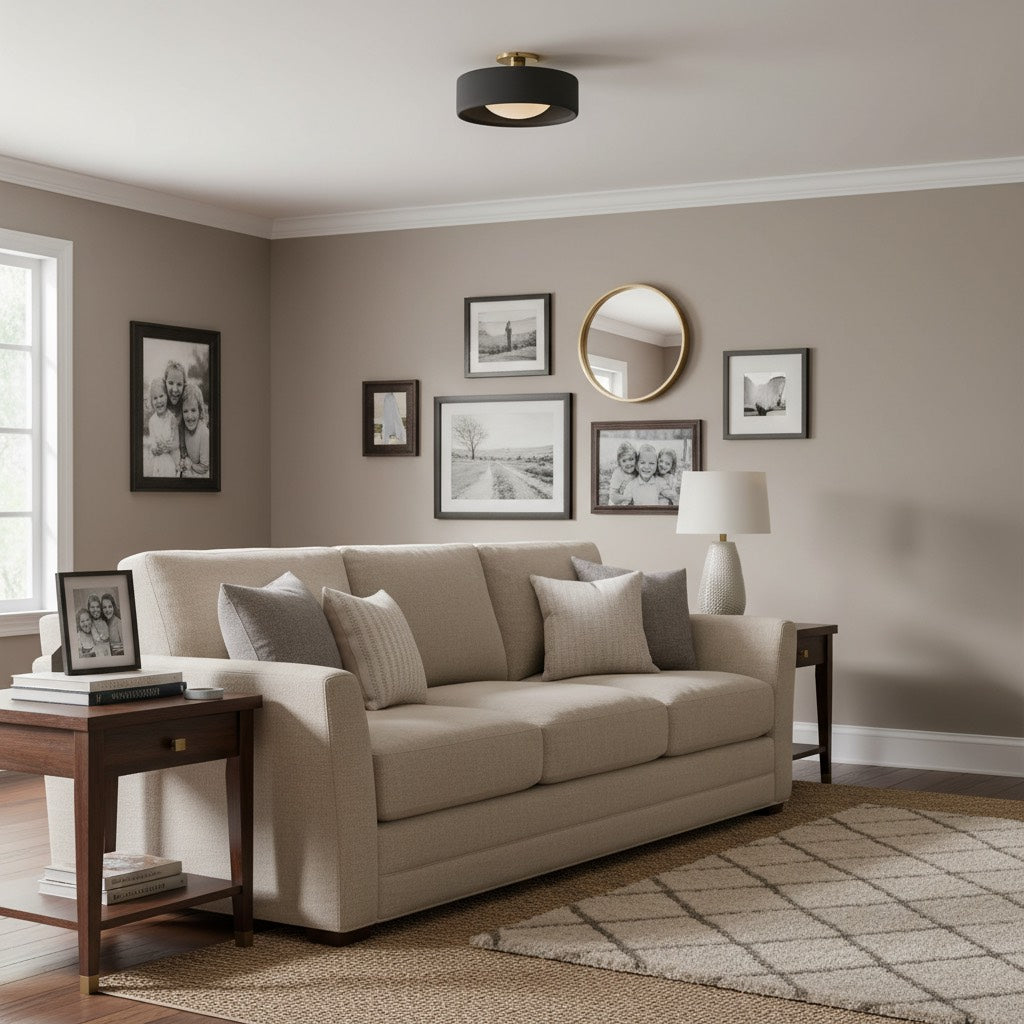 Cerova Moderne Deckenleuchte aus Porzellan – Eleganter elfenbeinfarbener Schirm