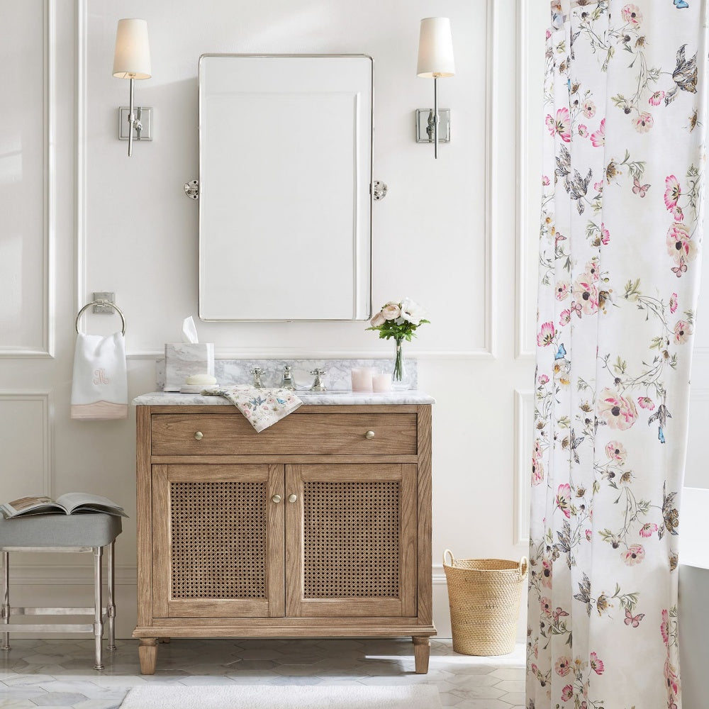 Derlina Wandleuchte mit weißen Leinenschirmen – Retro-Metall-Mehrkopfleuchte