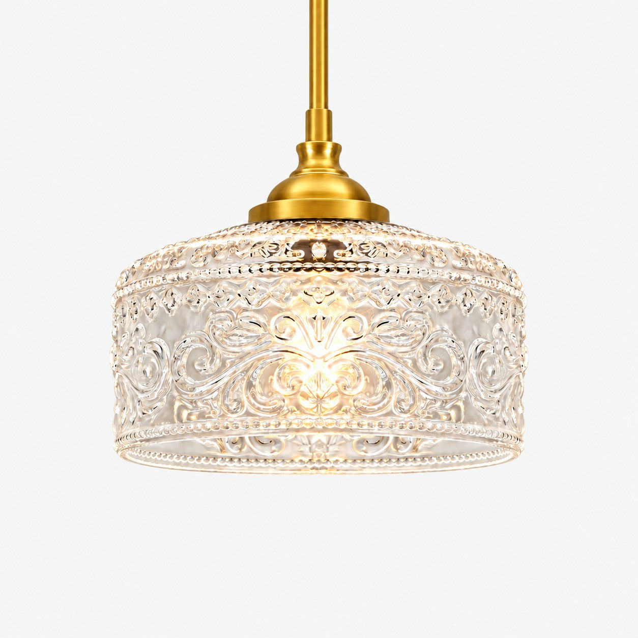 Verstellbare Vintage-Pendelleuchte aus Glas