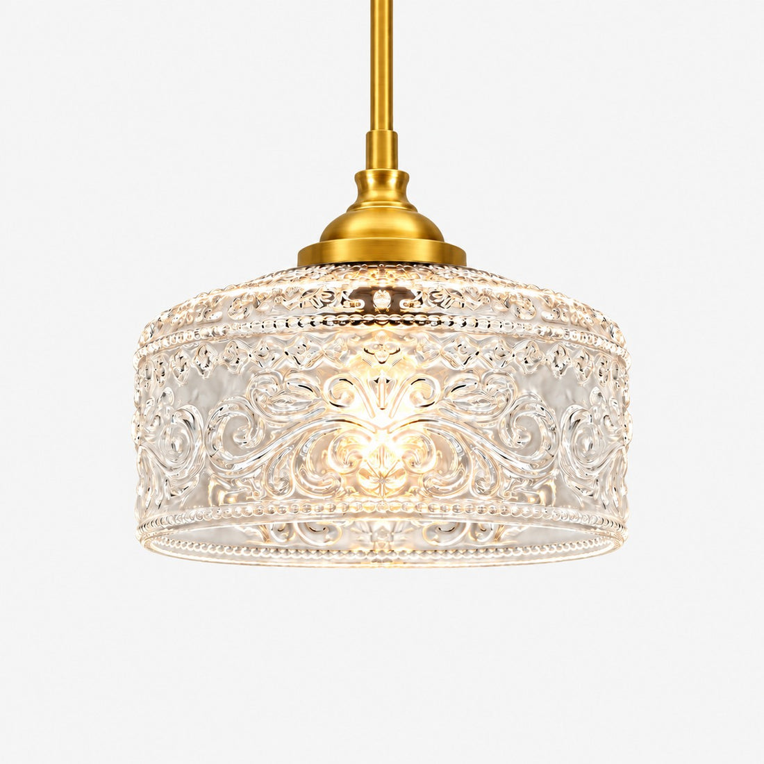Verstellbare Vintage-Pendelleuchte aus Glas