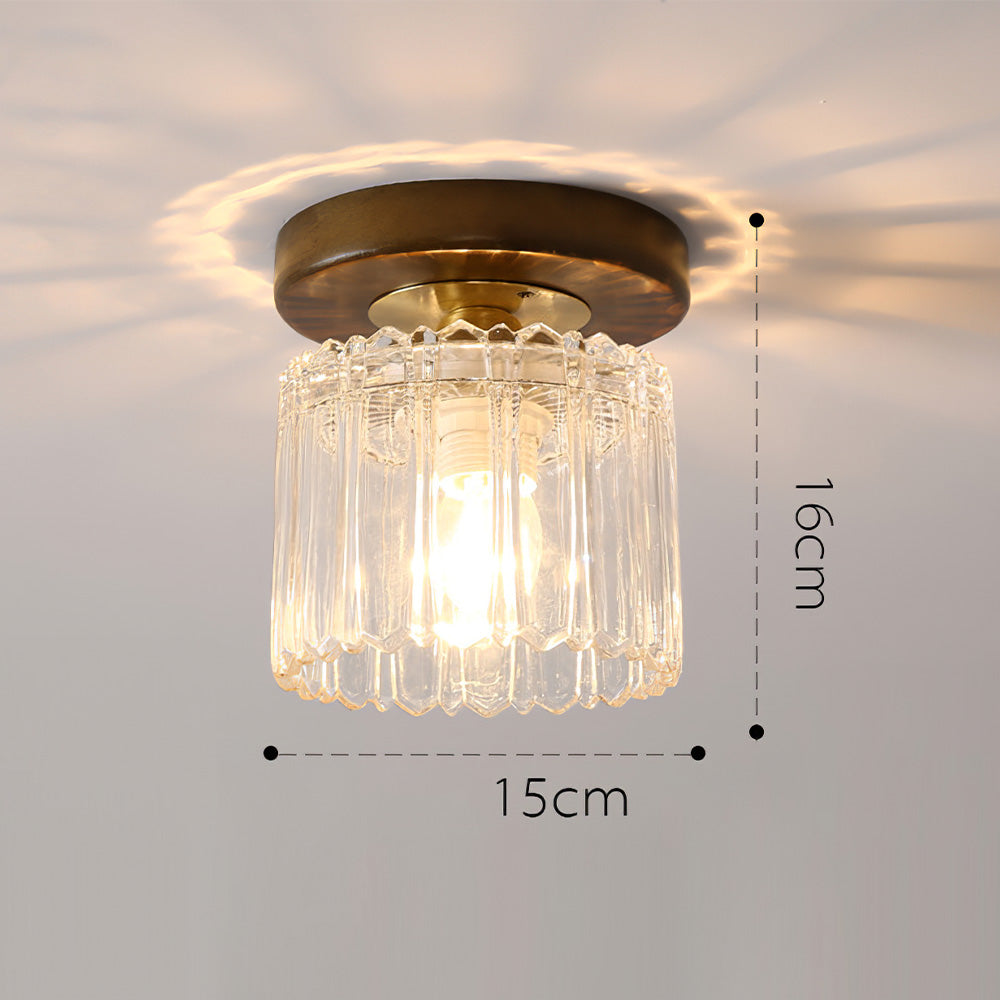 Contemporary Glass Ceiling Light - Modern Living Room Fixture