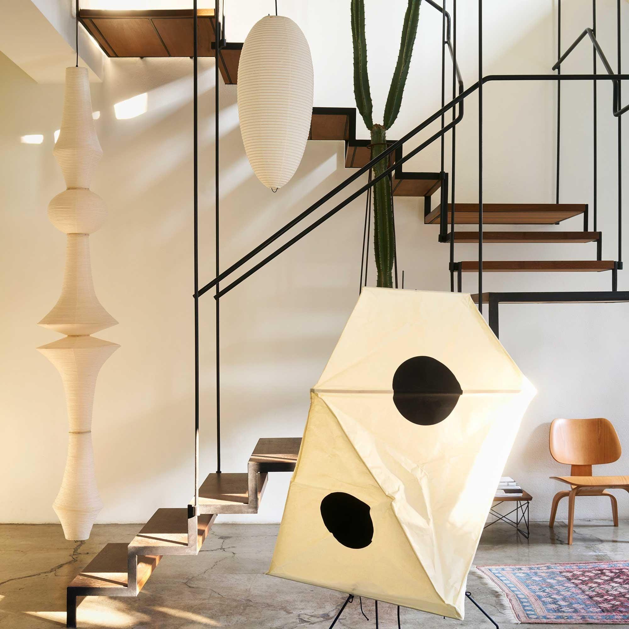 Washi Paper Pendant Light - Japanese Handcrafted Lamp for Living Room