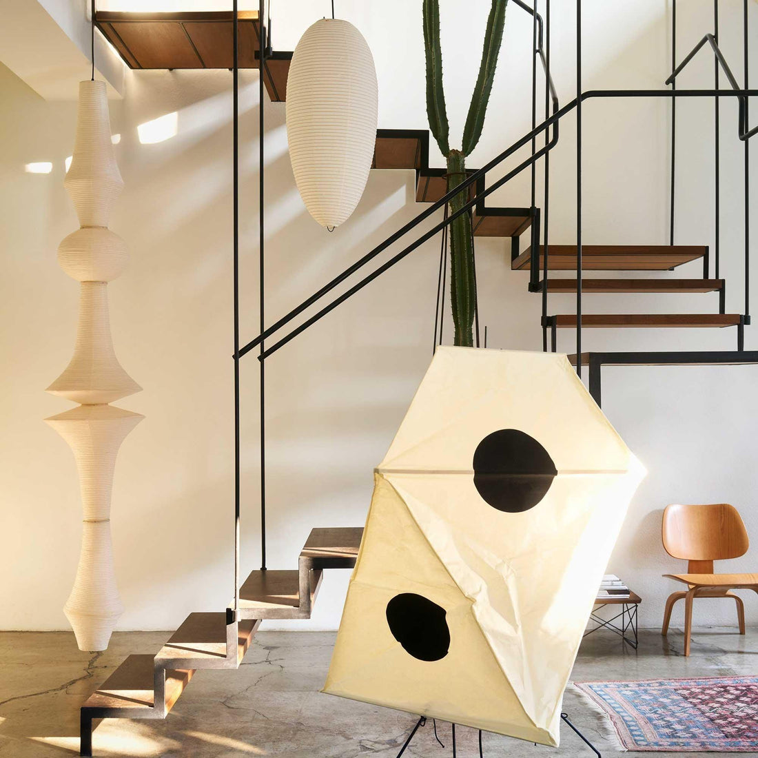 Washi-Papier-Pendelleuchte – Japanische handgefertigte Lampe für das Wohnzimmer