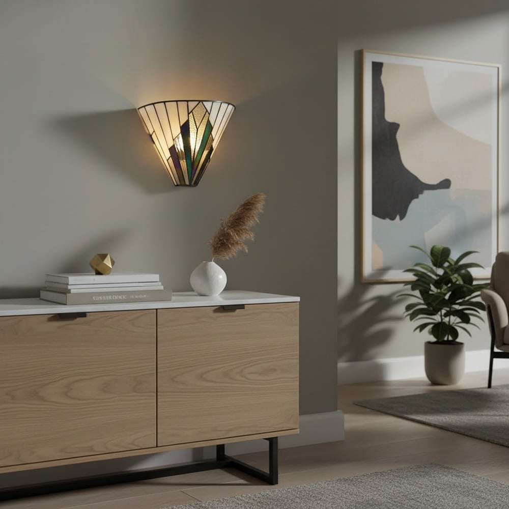 Astolyn Tiffany Artistic Glass Design Wall Lamp - Hallway Radiance