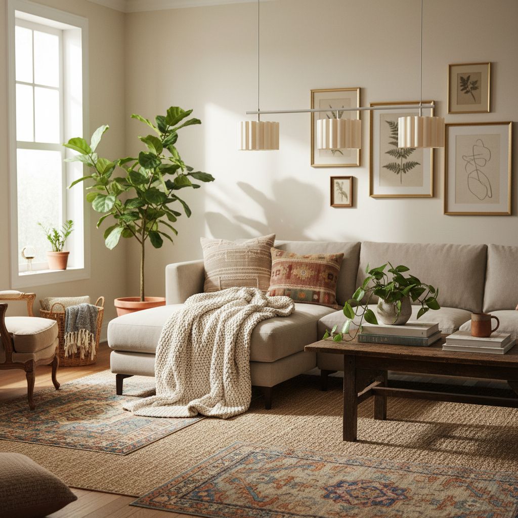 Velura Linear Pendant Light - Natural Linen Shade for Warm Ambiance
