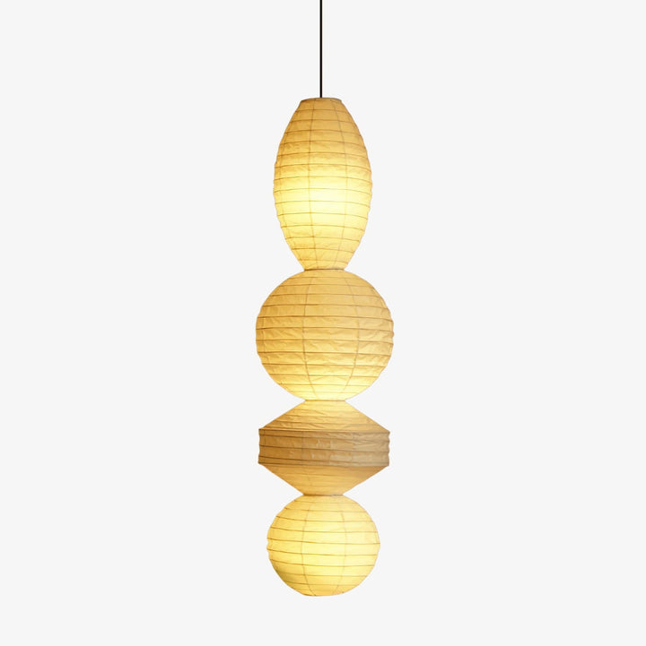 Lantern Series Pendant Lamp - Xuan Paper Layered Lamp for Living Room