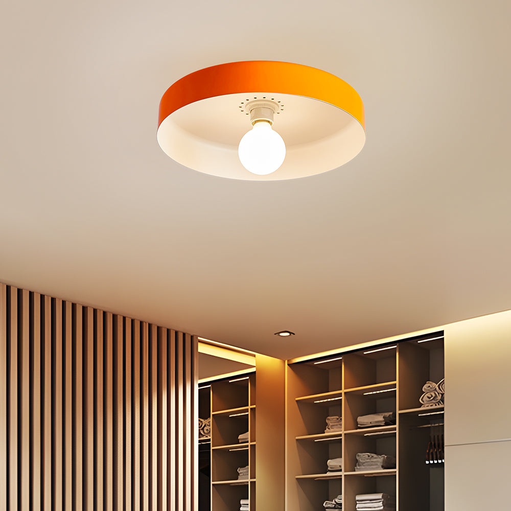 Flush Mount Art Decor Ceiling Light - Iron Round Fixture for Entryway