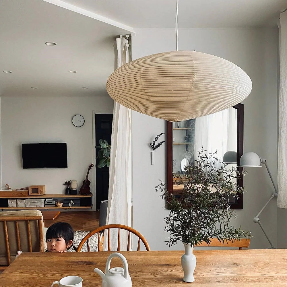 Mulberry Washi Pendelleuchte – Sanftes handgefertigtes Licht für warmes Wohndekor