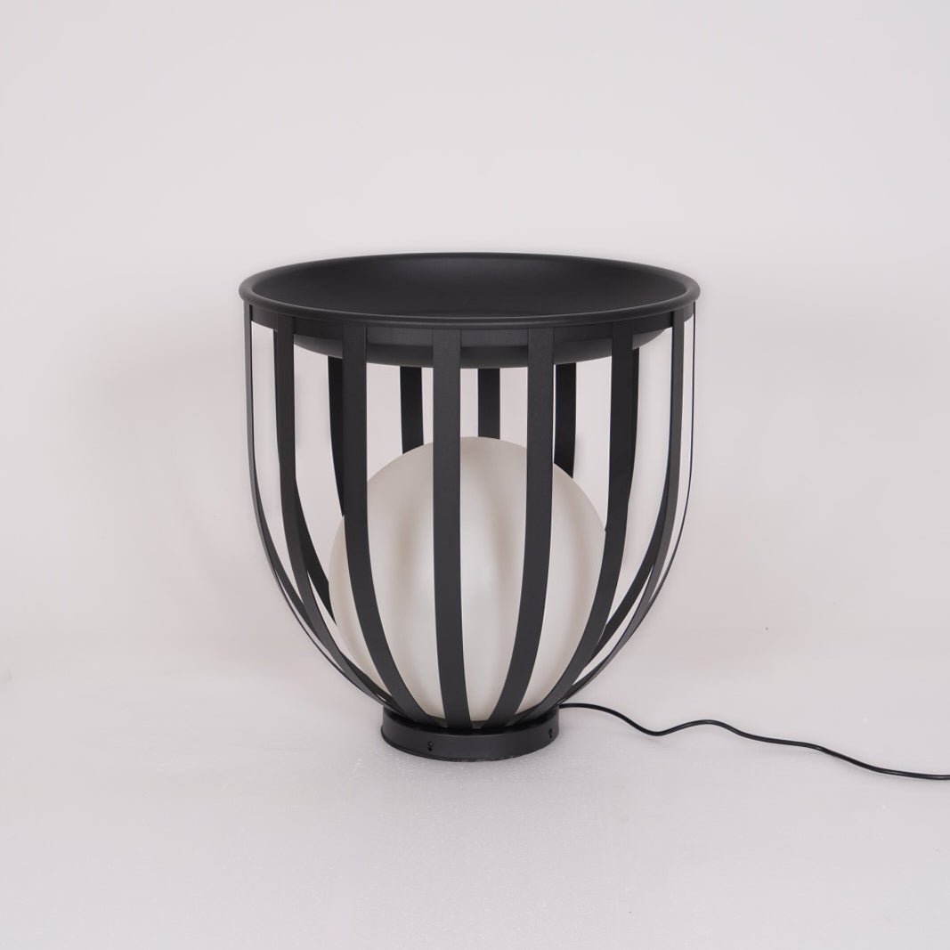 Garden Outdoor Floor Lamp - Dimmable LED Light with Tray & Flower Pot