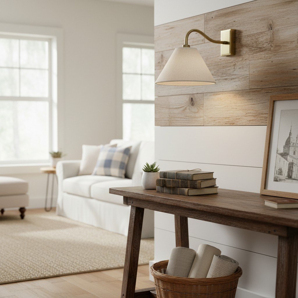 Lumweve Wall Light - Pleated Look Shade Refined Sconce for Corridor and Study