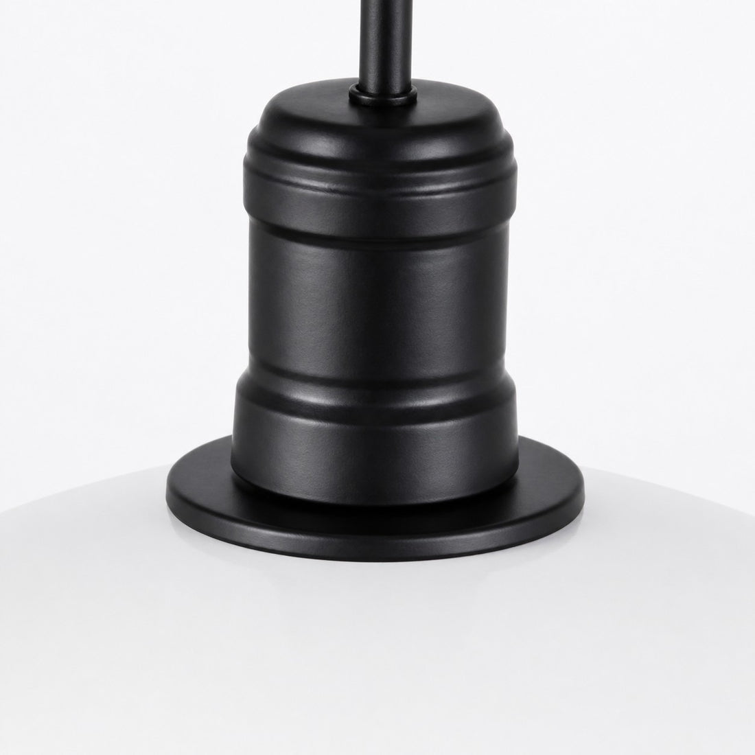 Matte Black Wide Dome Pendant Light