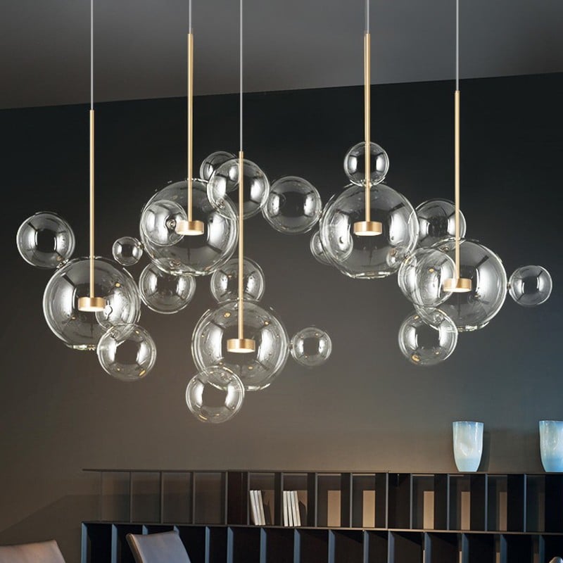 Clear Bolle Soap Bubble Pendant Light