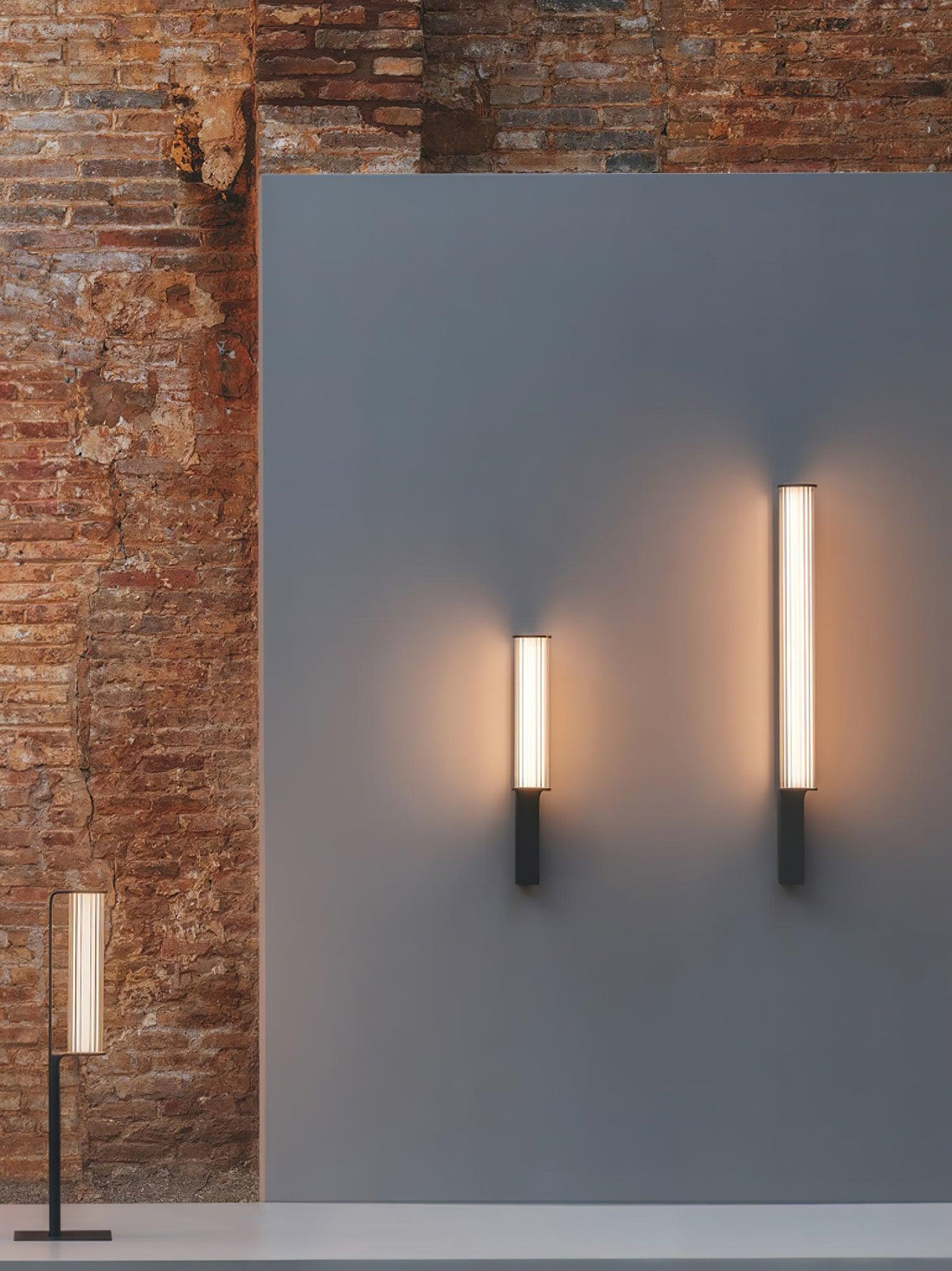 Outdoor Floor Lamp - Stainless Steel Acrylic Industrial Lighting