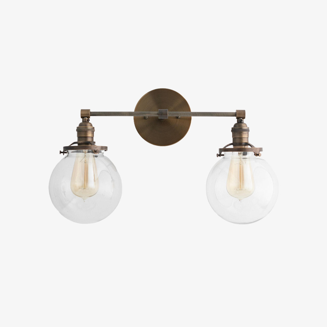 Lumio Globe Glaskugel-Waschtischleuchte – Moderne Badezimmerleuchte mit zwei Lichtern