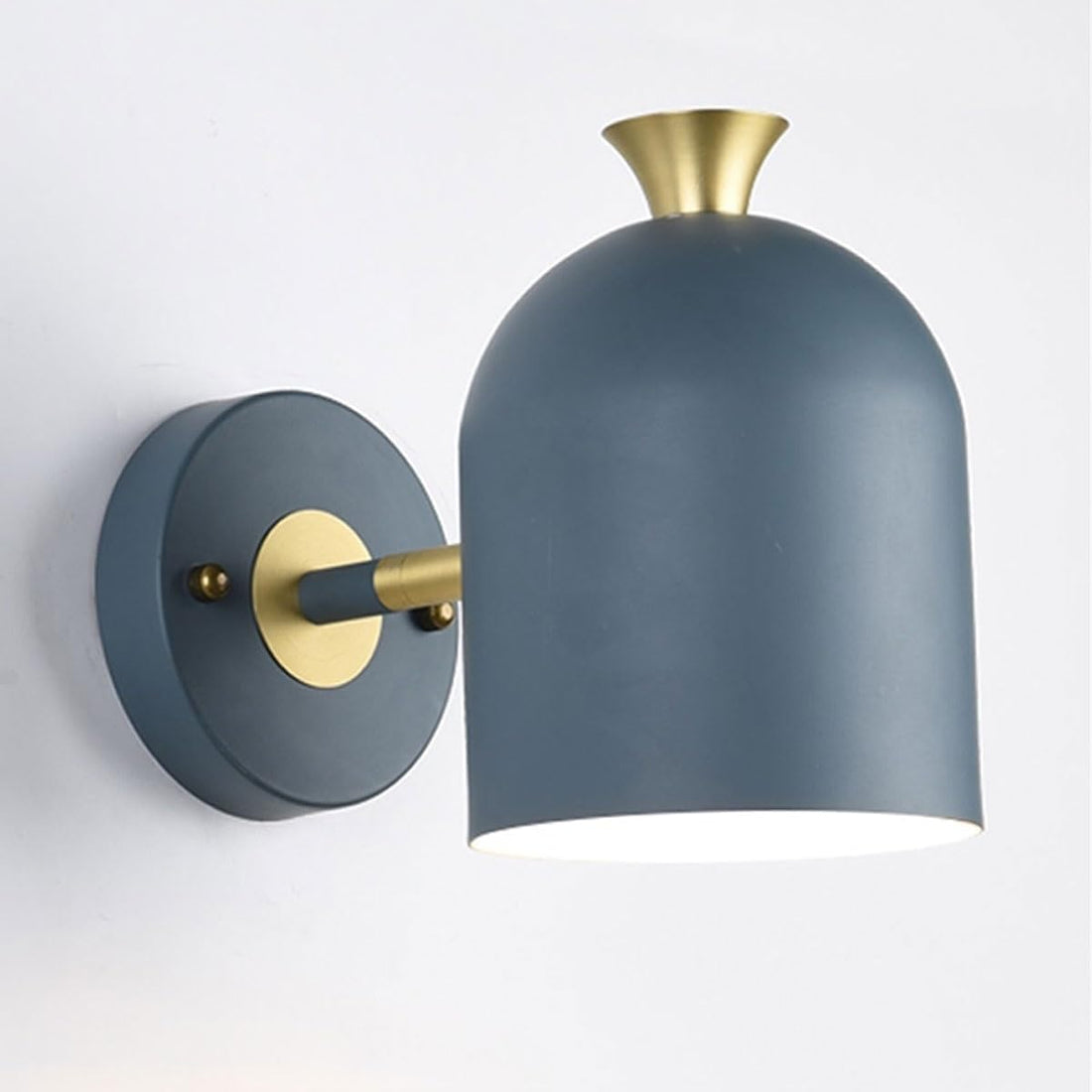 Modern Iron Wall Sconce - Slim Single Bulb Hallway Light