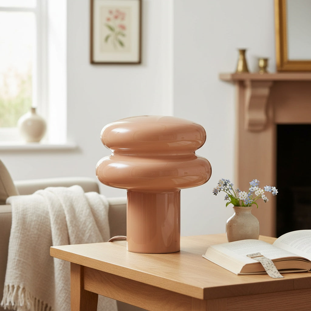 Orra Kleine Opal-Tischlampe - Pilzglaslampe fürs Wohnzimmer