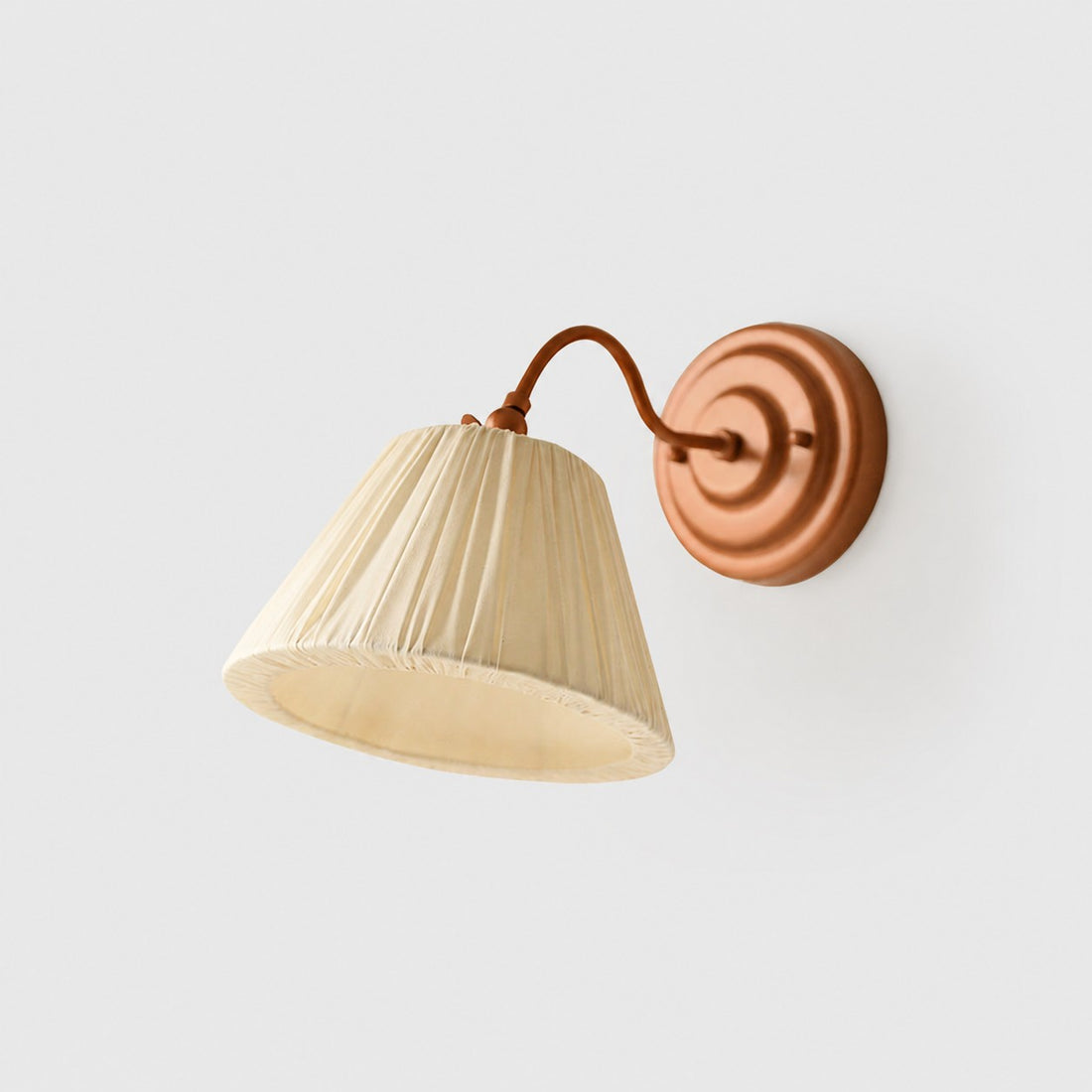 French Vintage Cream Pleated Shade Adjustable Wall Sconce