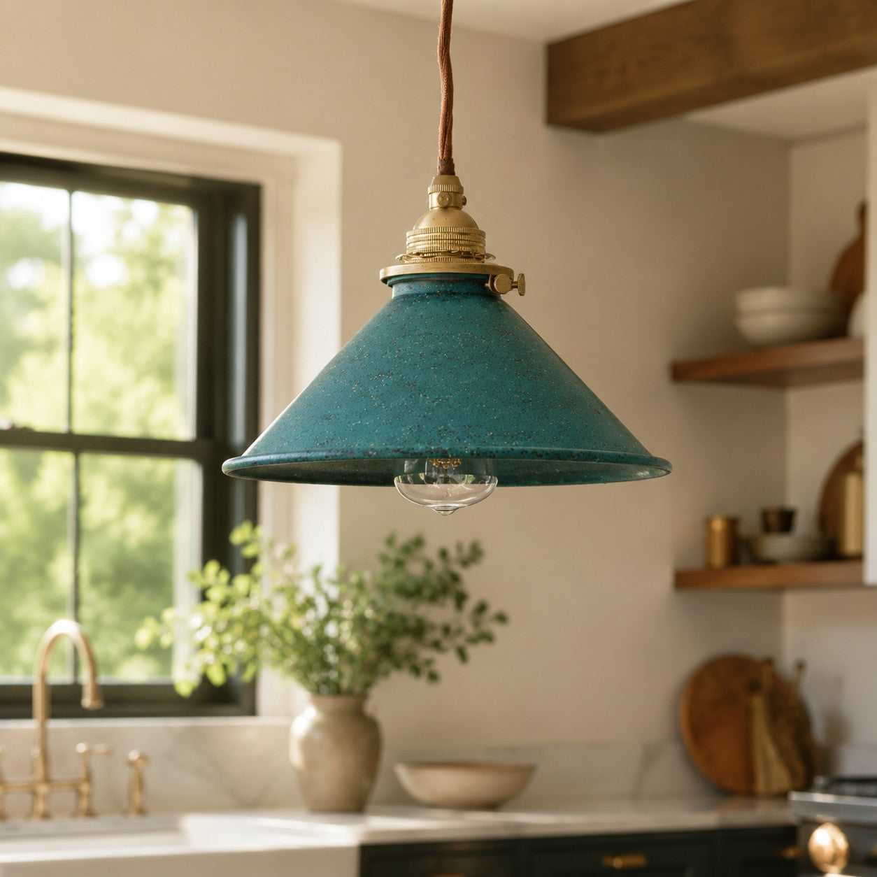 Hand-Rusted Nordic Farmhouse Pendant Light Fixture