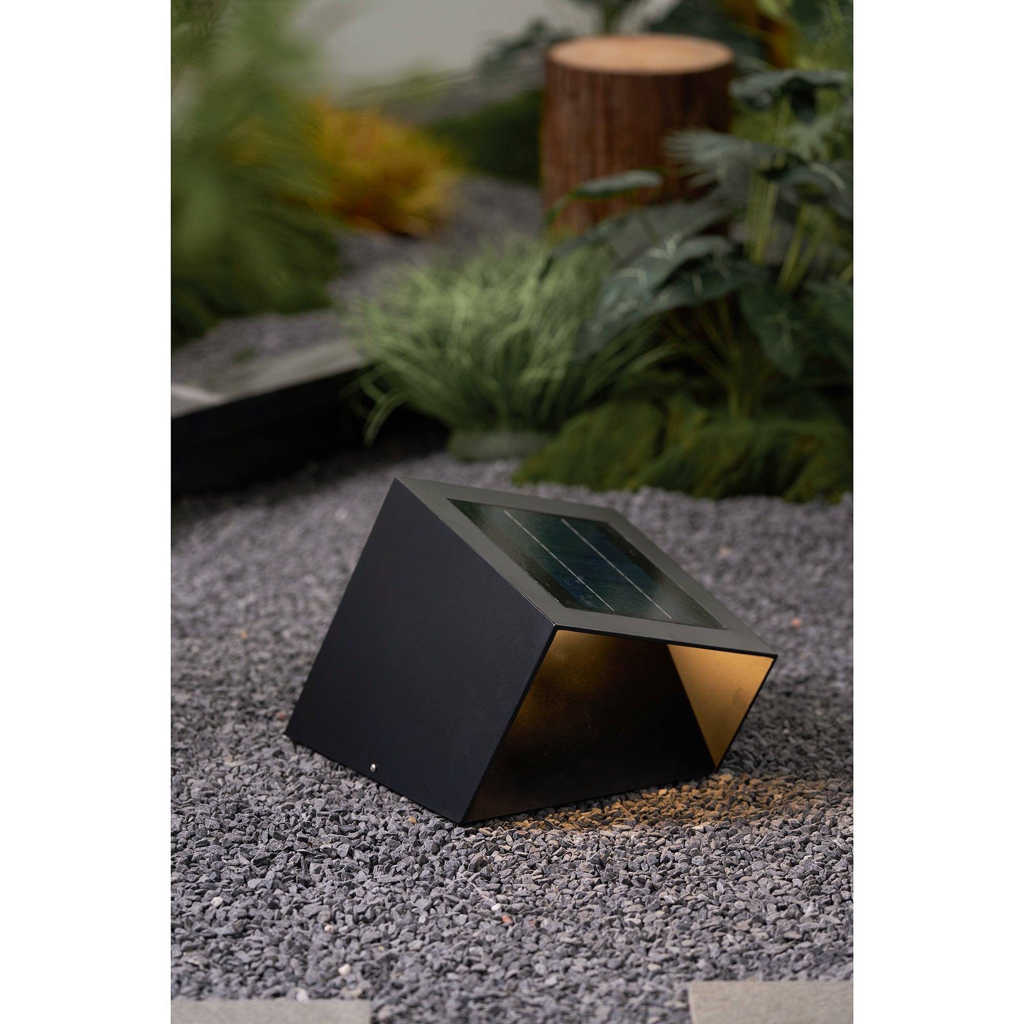 Cube Garden Solar Light - Compact LED Lamp for Patio & Small Gardens