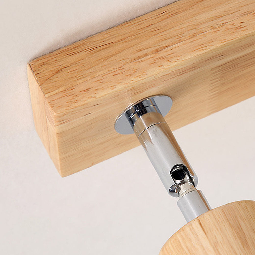 Nordic Track Lighting - Rotate Spotlight Wood Accent Modern