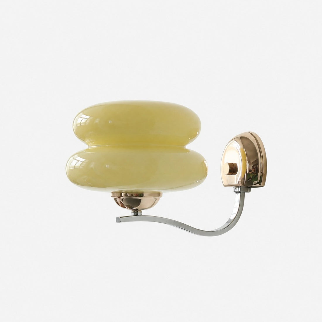 Double Layer Milk Glass Wall Sconce