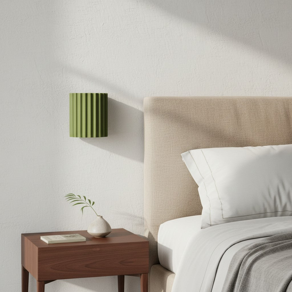 Ribellex Minimalist Ribbed Fluted Wall Light Sculptural Wall Lamp for Bedroom Hallway N59